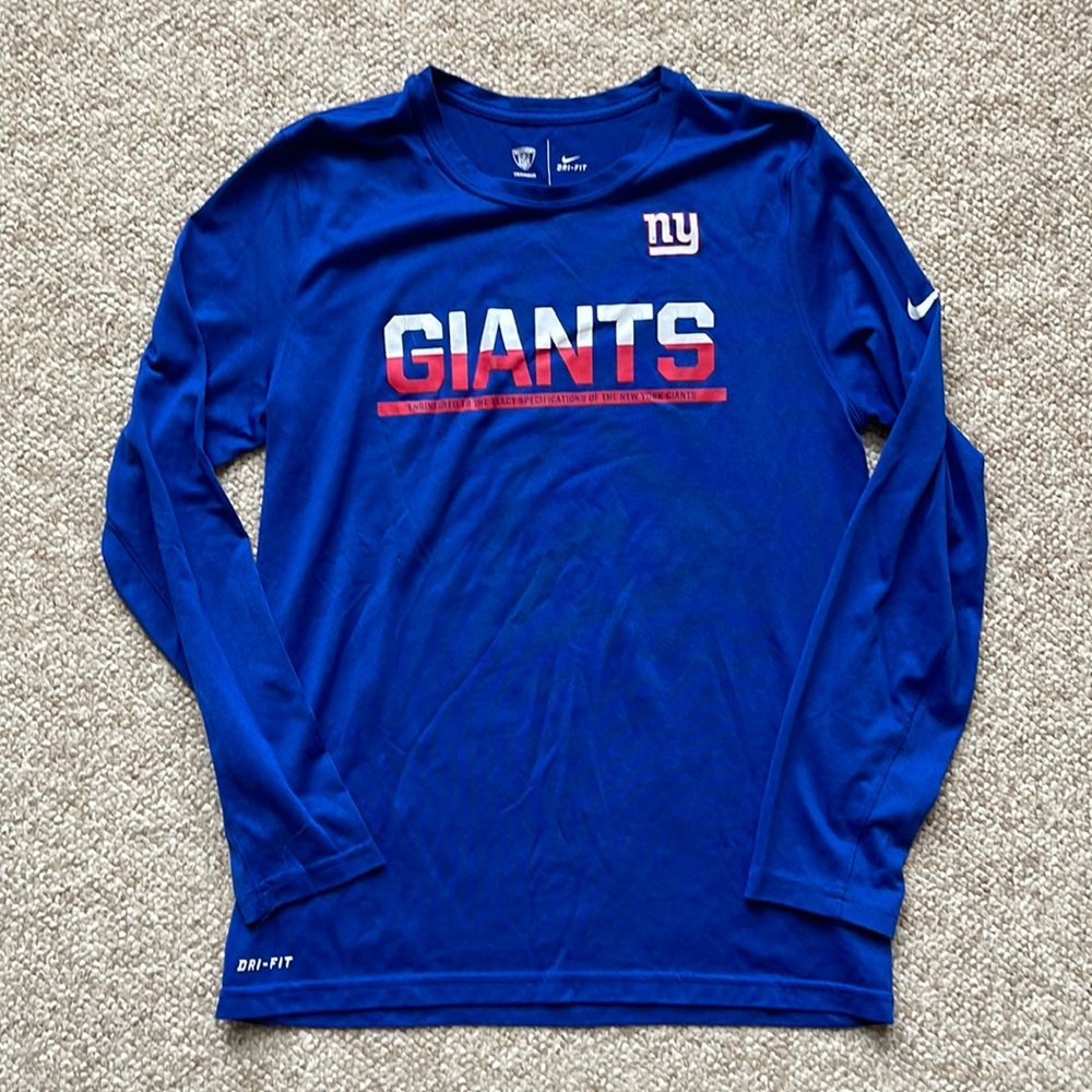 NY Giants long sleeve shirt size kids Large
